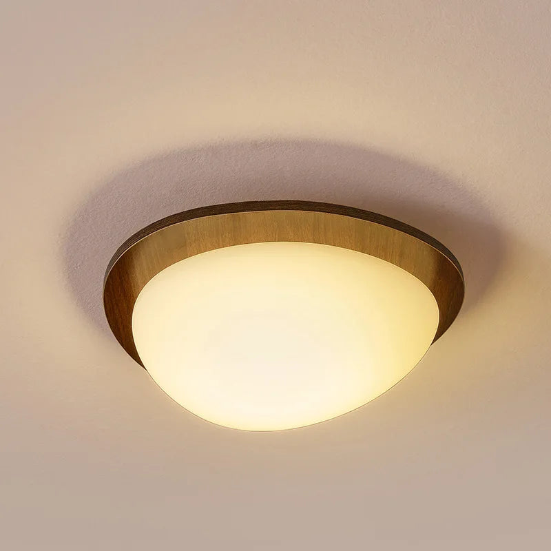 Walnut Wood Full Spectrum Dimmable LED Ceiling Light | E27