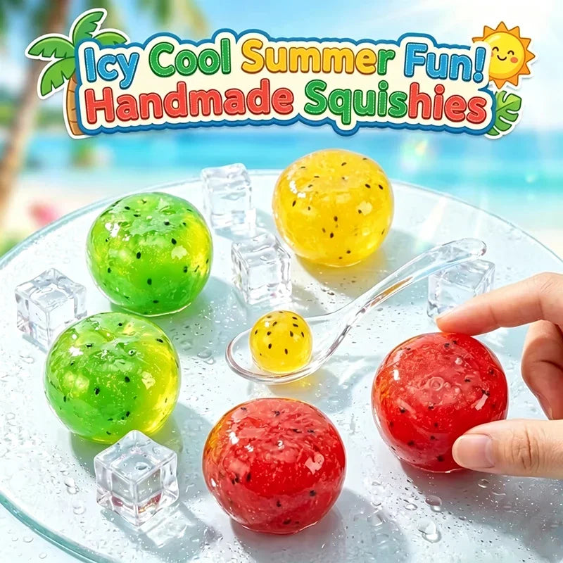 Squishy Slow-Rise Squeeze Toy – Soft PU Fruit Fidget Ball