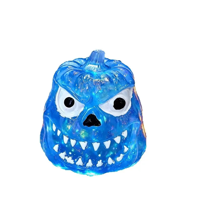 Halloween Pumpkin Skull Squeezing Toy – Sparkling Fidget Fun