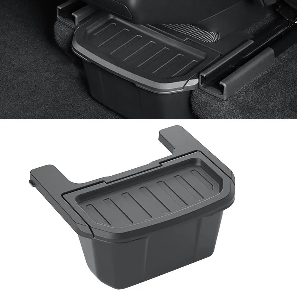 Tesla Model Y 2025–2026 Rear Armrest Storage Box | TPE Black