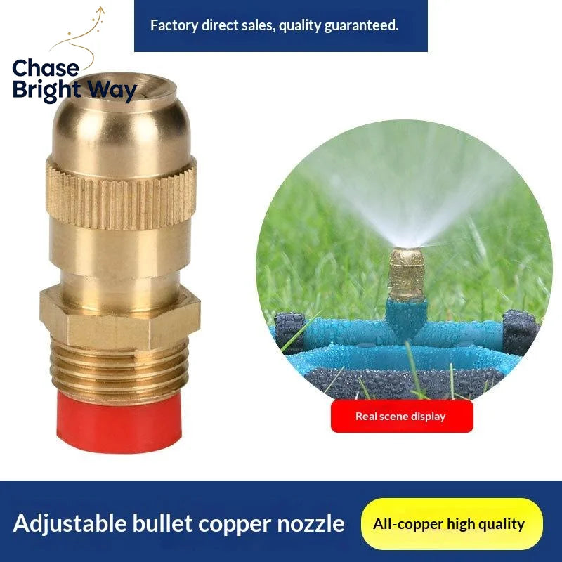 Brass Adjustable Garden Sprinkler Nozzle | Multi-Pattern Spray