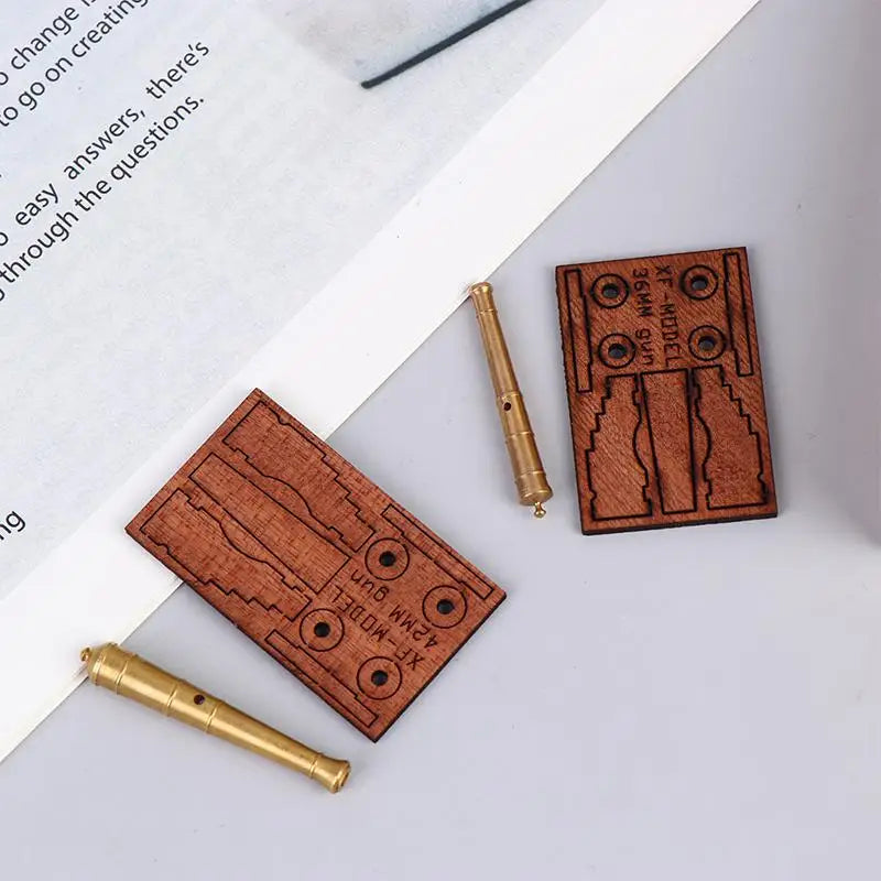 Sapele Wood Cannon Carriage Set – Ancient Ship Model Accessories