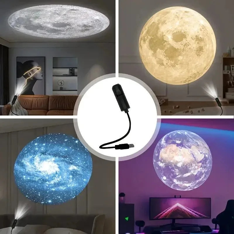 USB LED Projection Night Light – Interchangeable Slide Projector