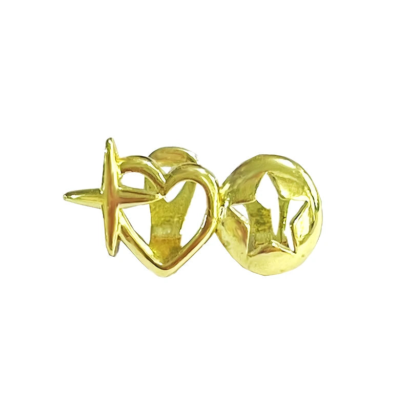 Punk Hip Hop Tooth Grills – Hollow Heart & Star Teeth Caps
