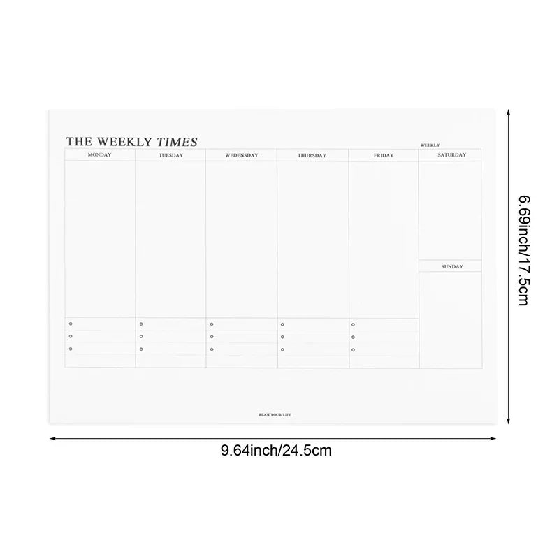 Undated Weekly & Monthly Planner Notebook | Korean Stationery