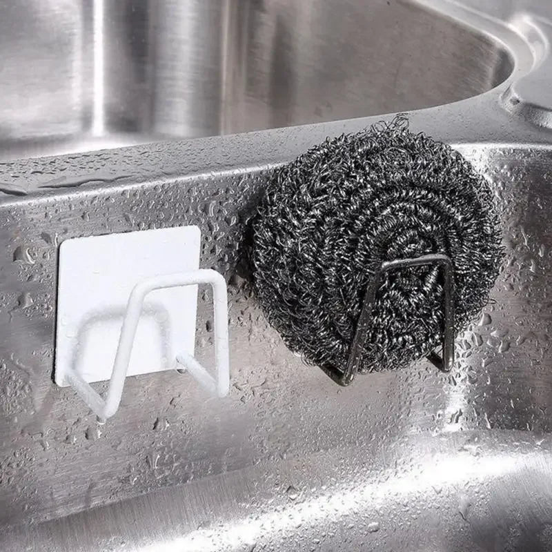Stainless Steel Sink Sponge Holder & Wall-Mount Drain Rack