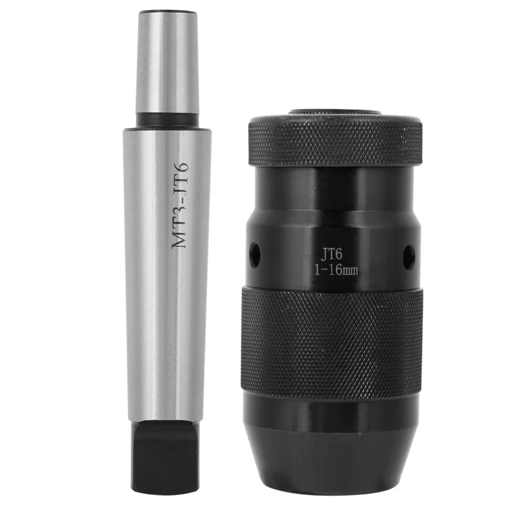 MT3 Keyless Drill Chuck JT6 Mount 1–16mm Self-Locking