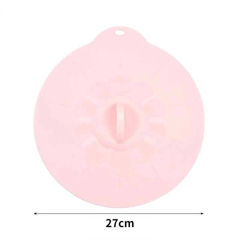 Universal Silicone Spill Stopper Lid – Reusable Pot & Bowl Cover