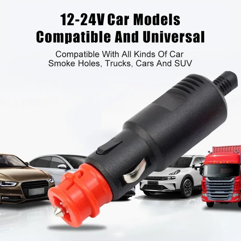 Universal 12V-24V Car Cigarette Lighter Plug Socket Adapter