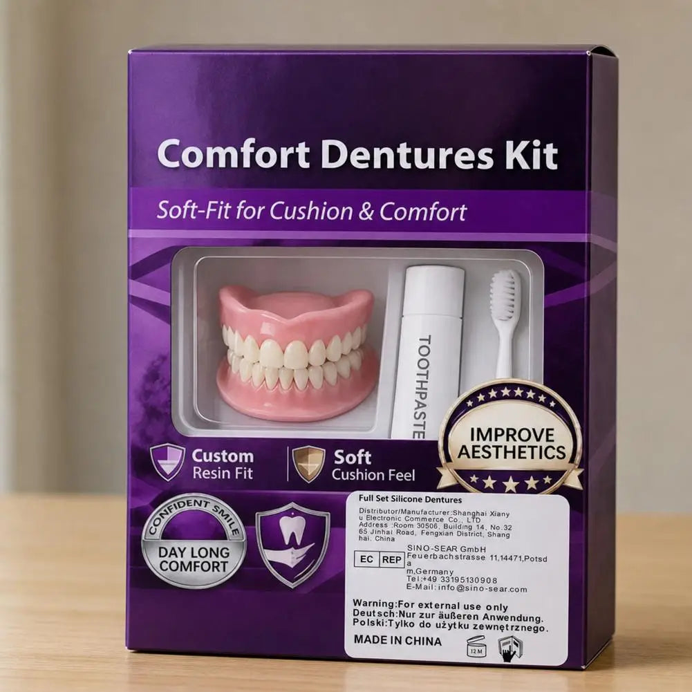 Moldable Silicone Dentures for Seniors – Custom Fit False Teeth