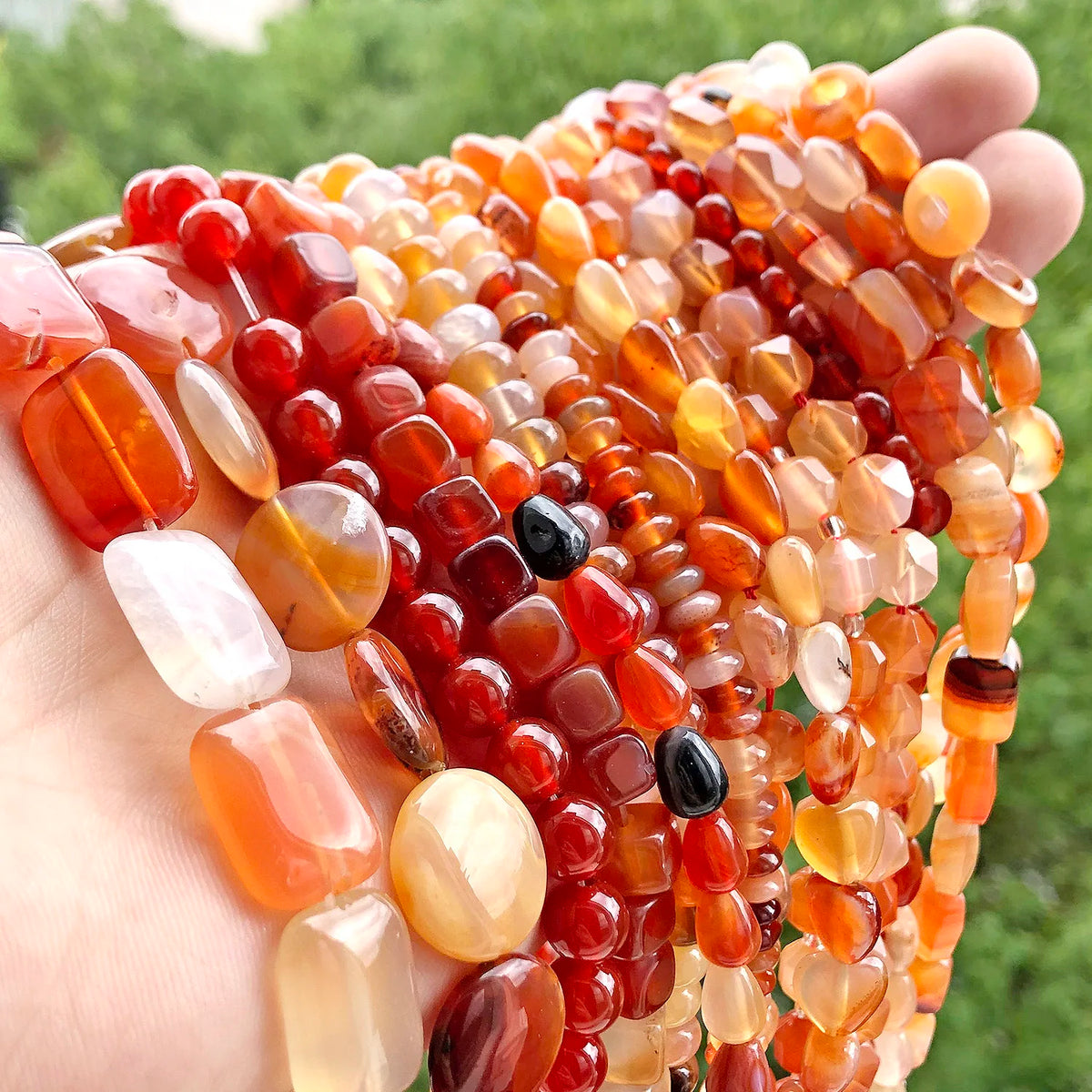 Red Agate Carnelian Loose Stone Beads 8mm – DIY Jewelry