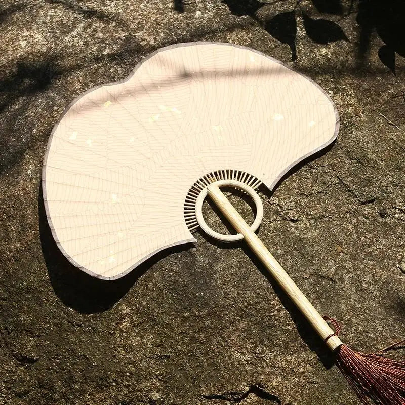 Ginkgo Round Bamboo Hand Fan – DIY Painting, Dance & Party