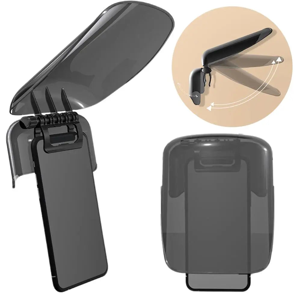 Motorcycle Phone Sun Visor – 360° Rotatable Rainproof Shield