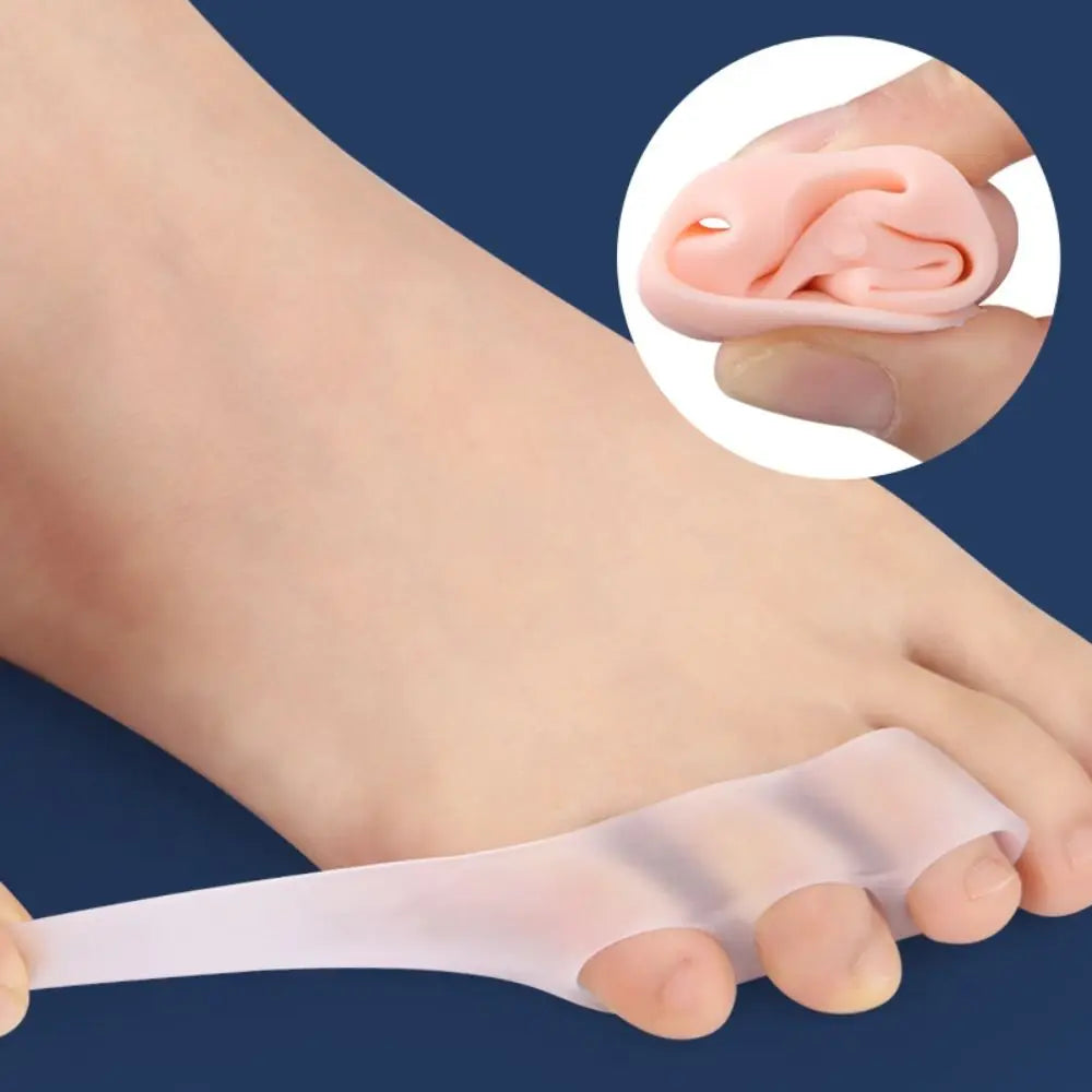 Silicone Toe Straightener Separator 2-Pack | Three-Hole Design