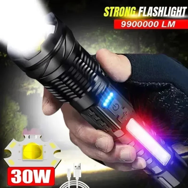 XHP70 Tactical Flashlight USB-C Rechargeable – 2300 Lumens