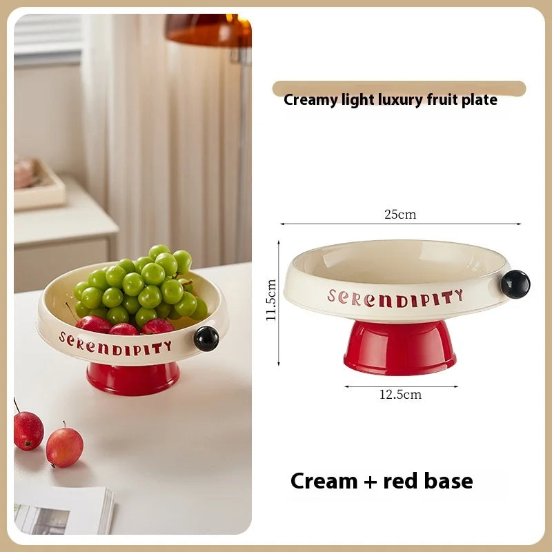 Elevated Fruit Bowl & Snack Tray with Lid – Colorful Organizer