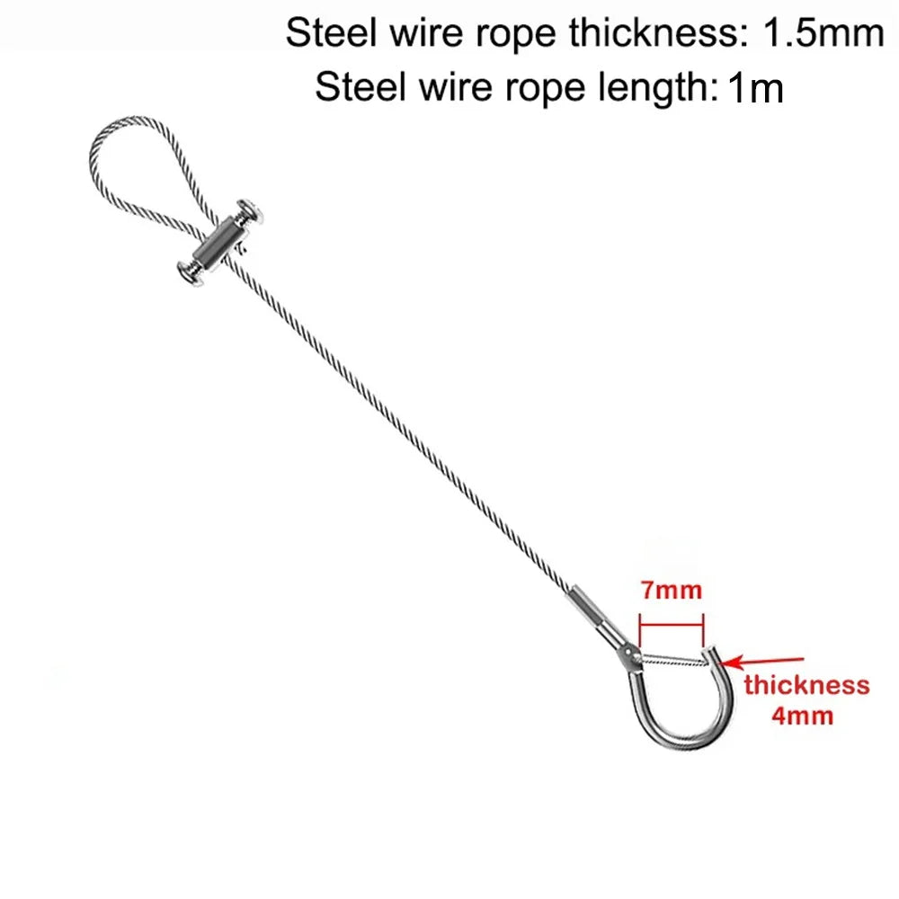 Adjustable Stainless Steel Wire Rope – Locking Suspension Lanyard