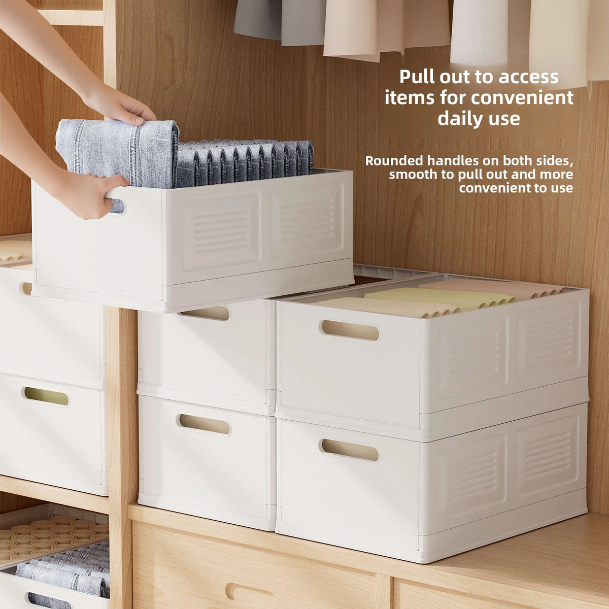Foldable Clothes Storage Box – Large Wardrobe Organizer