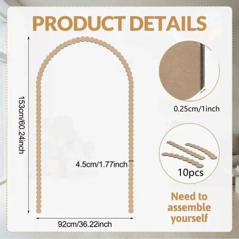 DIY Scalloped Wood Arch Wall Décor – Unfinished Wooden Frame