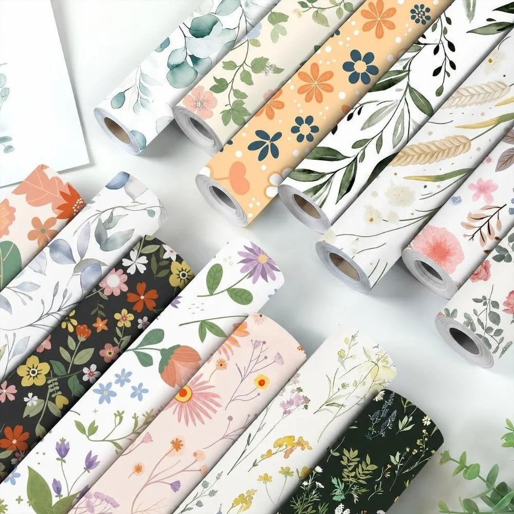 French Floral Peel & Stick Wallpaper – Removable PVC Wall Roll