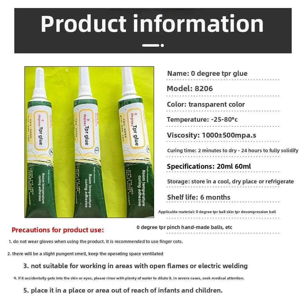 TPR Glue for Squishies & Stress Balls – 20ml Repair Adhesive