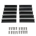 10-Pack Black Aluminum Cabinet Edge Pulls | Concealed Drawer Handles