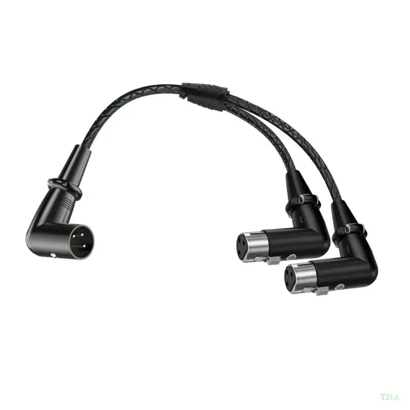 XLR Male to 2XLR Female Y Splitter Cable – Shielded 50cm