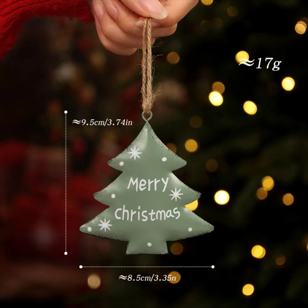 Nordic Iron Christmas Hanging Ornament | Santa & Xmas Tree Pendant