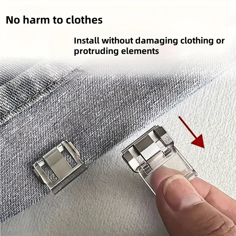 Invisible Pants Hem Shortener Clips | No-Sew Hidden Fixers