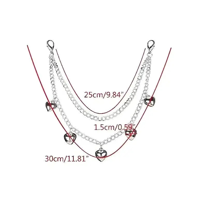 Y2K Metal Pearl Chain Bag Strap with Star Pendants | DIY Handle