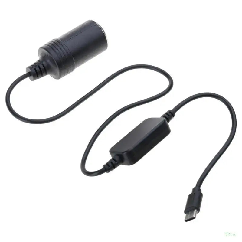 USB-C to 12V Car Socket Adapter Cable | 5V to 12V Converter