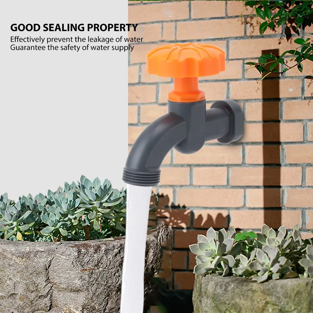 POM Plastic Garden Hose Bibb 3/4" Outlet – Large Handle & Nozzle