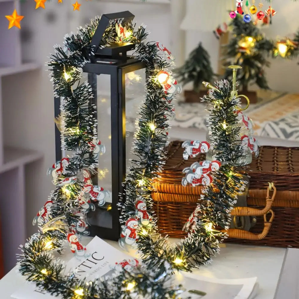 5M Christmas String Lights – Santa & Snowflake Décor Strip