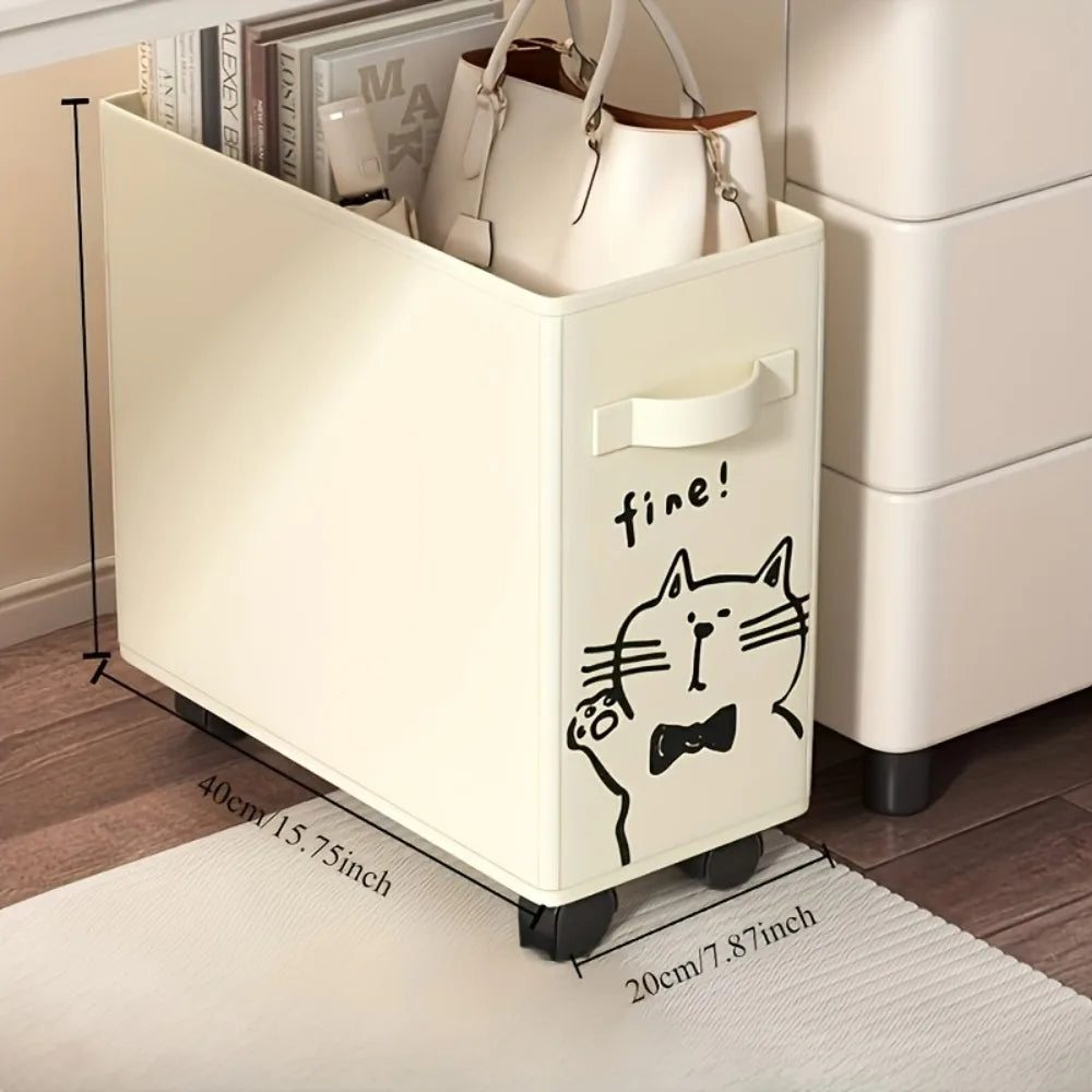 Under-Desk Rolling Storage Cart – Multi-Tier Mobile Organizer