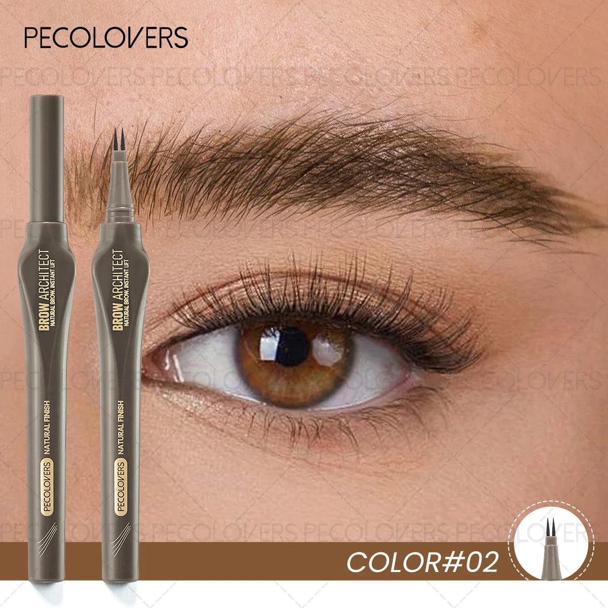 SAMMY Double Fork Eyebrow Pen – Sweatproof Long-Lasting Cream
