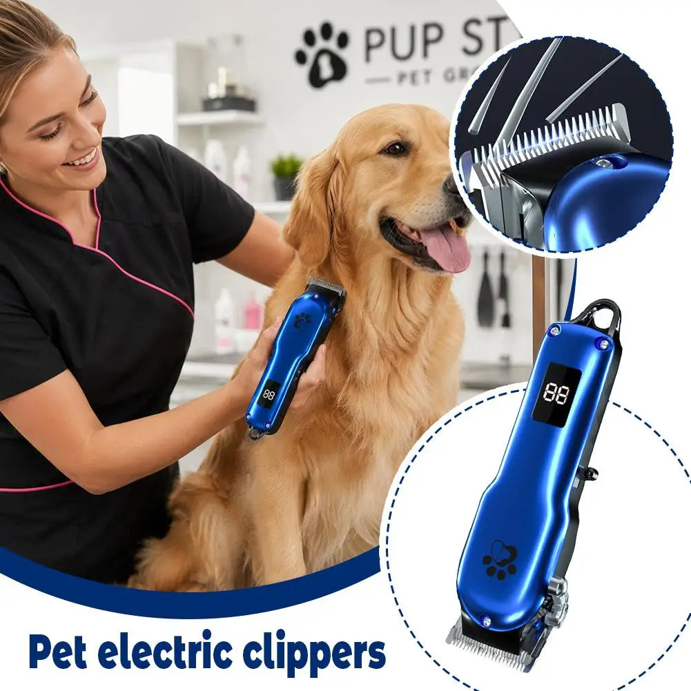 USB Rechargeable Electric Dog & Cat Clipper – Low Noise Groomer