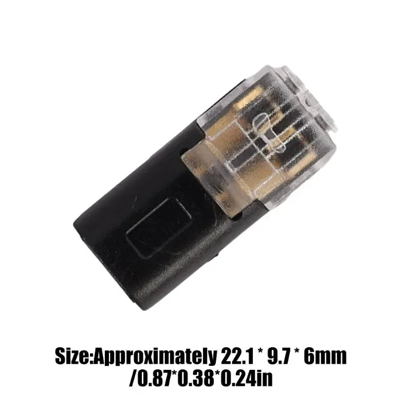 Waterproof 2-Pin Snap Wire Connectors with Locking Buckle