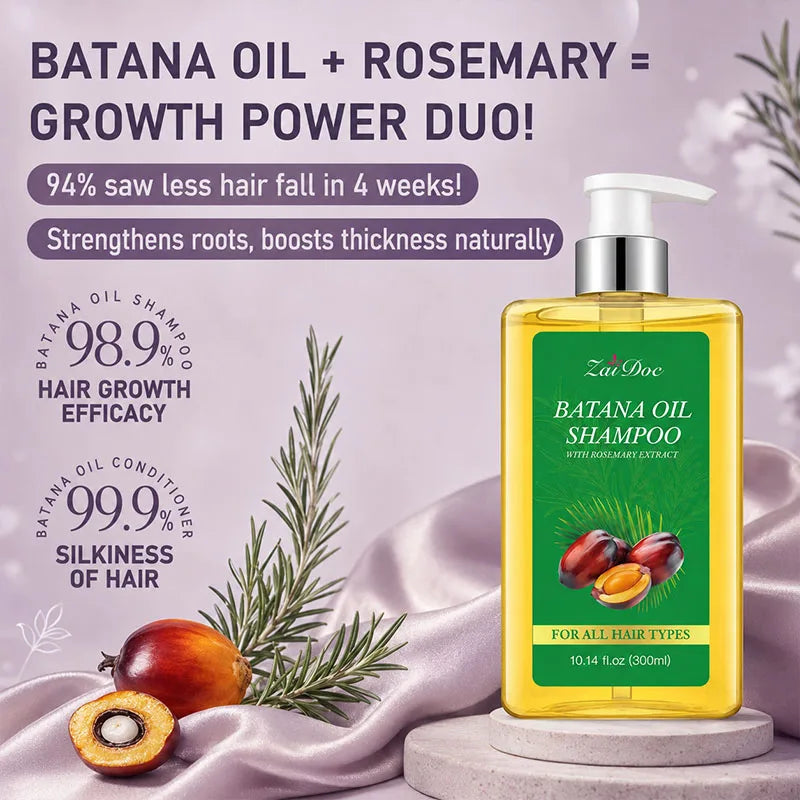 ZaiDoc Batana Oil Shampoo & 10 Hair Masks – 300ml Nourishing Set