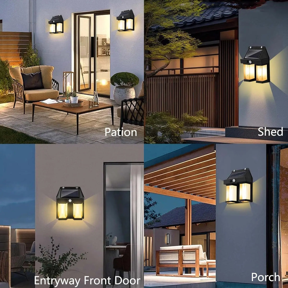 Vintage Solar Wall Light | Outdoor Motion Sensor Garden Lamp