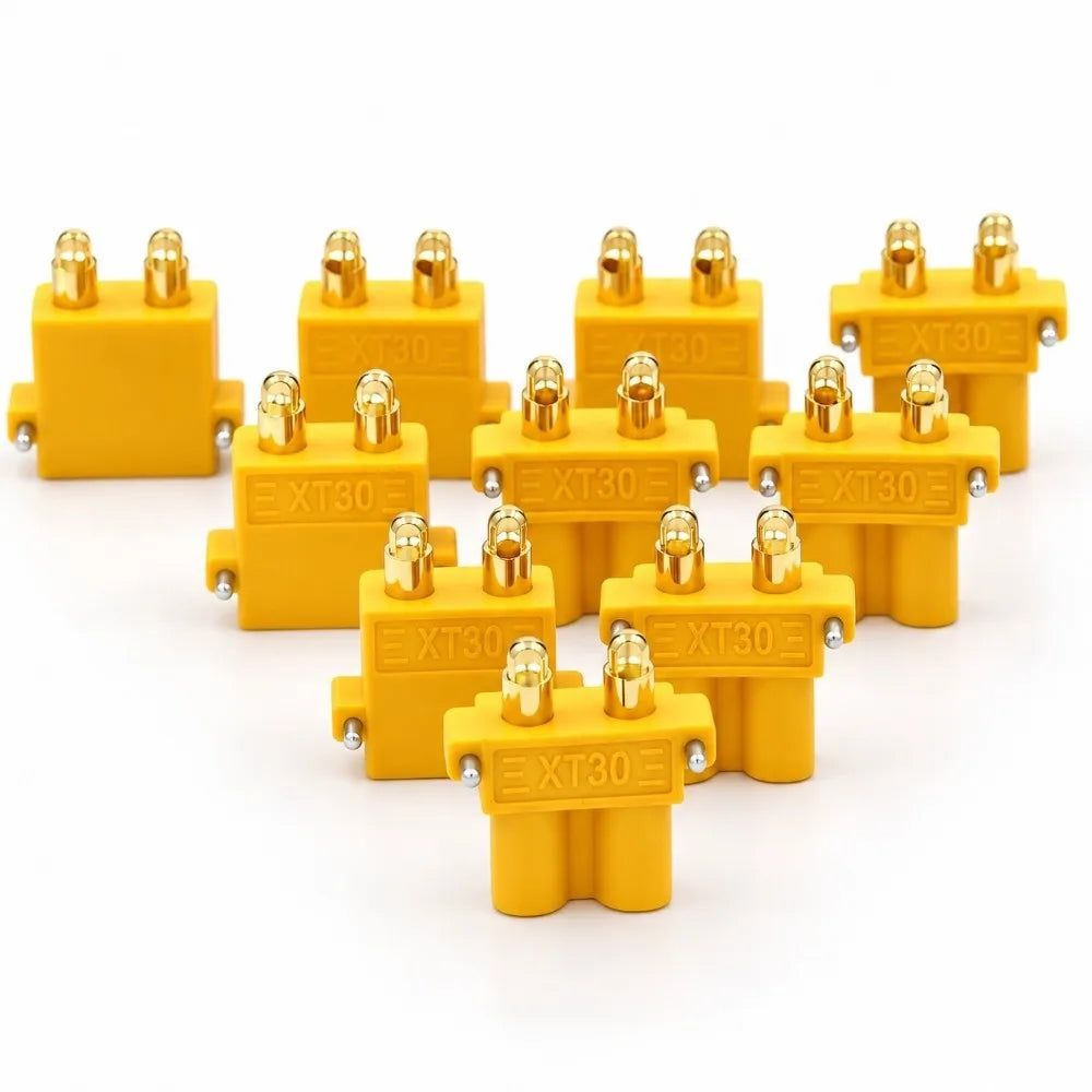 XT30PW Gold-Plated PCB Mount Power Connector – RC & LiPo