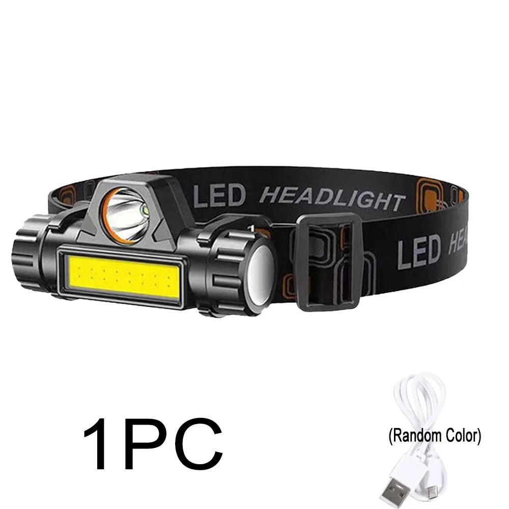 Rechargeable LED Headlamp 7 Modes Red Light IPX4 Waterproof