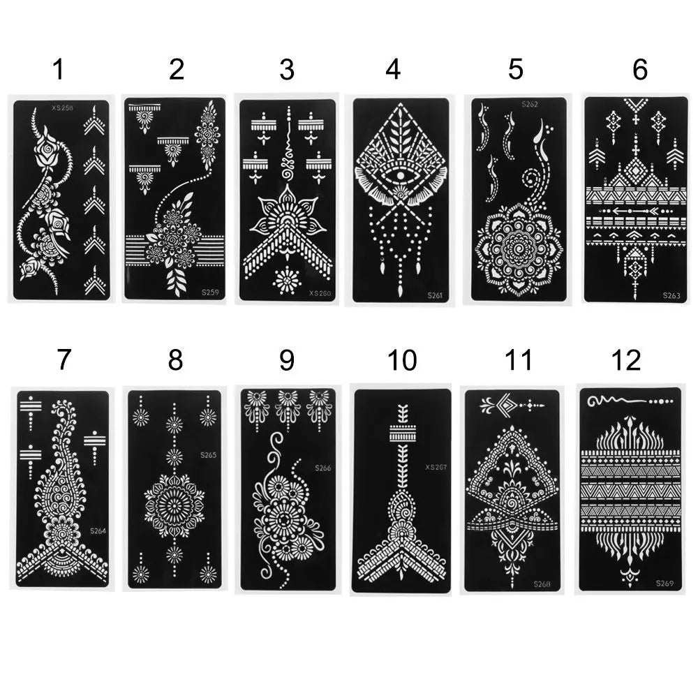 Mehndi Henna Stencil Sticker – DIY Temporary Body Art