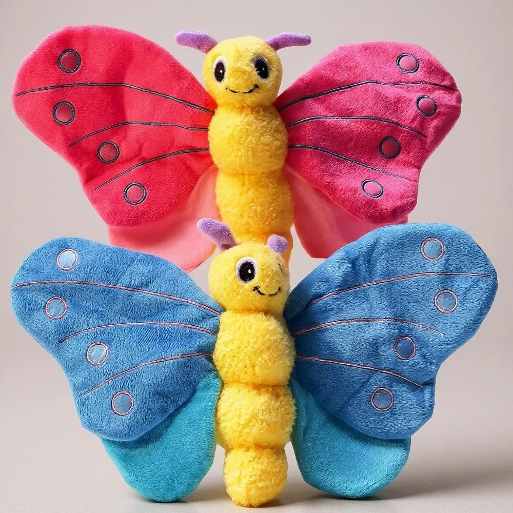 Squeaky Butterfly Plush Dog Toy – Crinkle & Interactive Chew