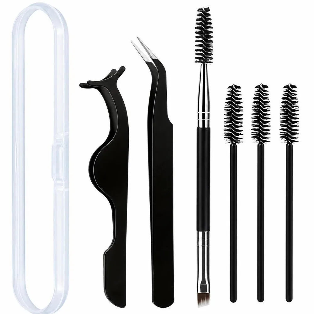 Stainless Steel Slanted Tweezers Set – Eyebrow & Lash Tools