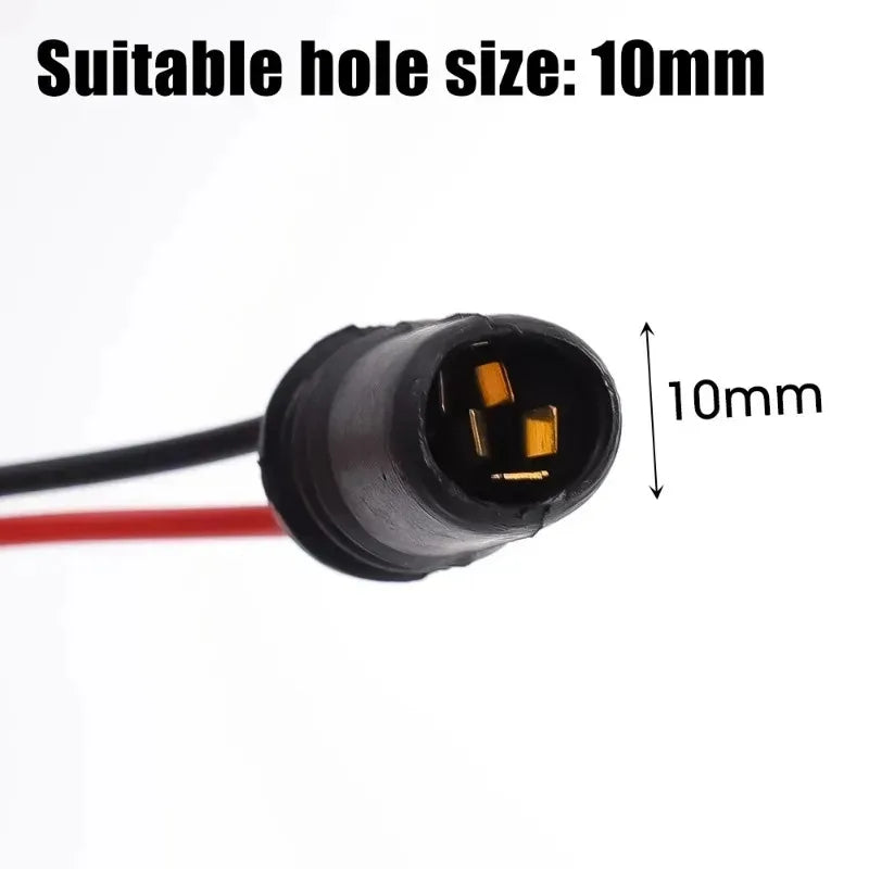 T10 W5W Bulb Socket Connector – Soft Rubber Wire Harness DC12V