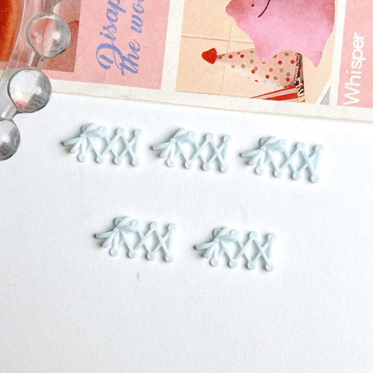 30Pcs 3D Resin Bow Nail Charms – Macaron DIY Nail Art Decor
