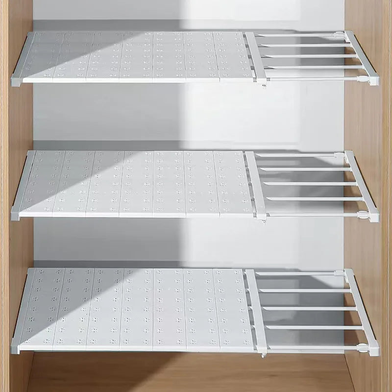 Expandable Closet Shelf Organizer – Punch-Free Retractable Divider