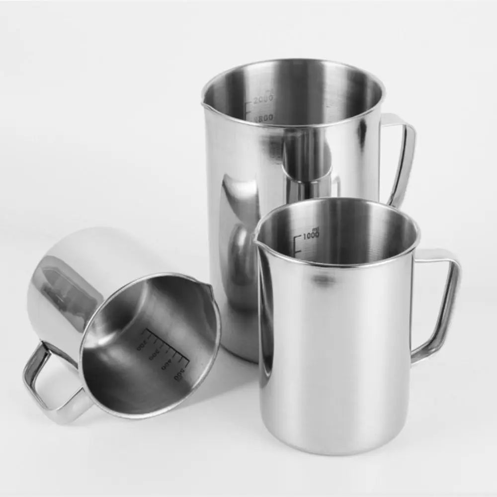 Stainless Steel Measuring Cup 500ml–2000ml | Milk Frothing Pitcher