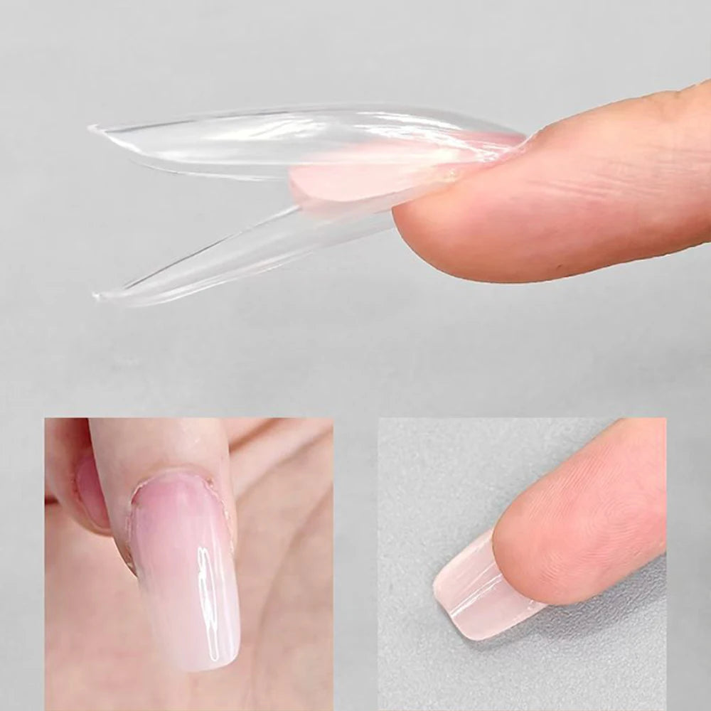 180pcs Dual Form Nail Extension Molds – 15 Sizes, Almond & Coffin