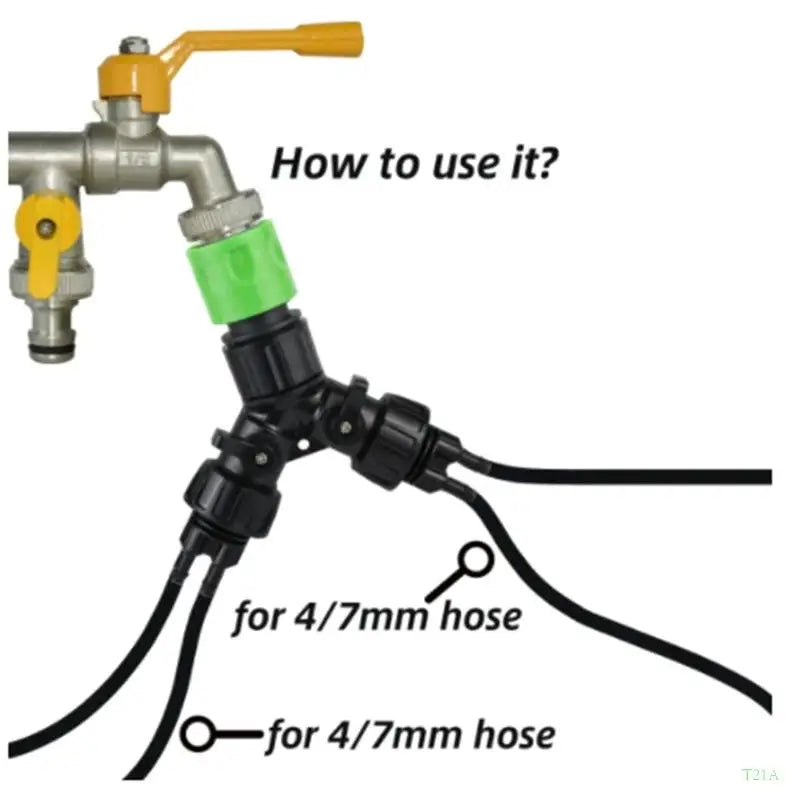 4-Way Garden Hose Splitter – 3/4" Tap Divider & Flow Control